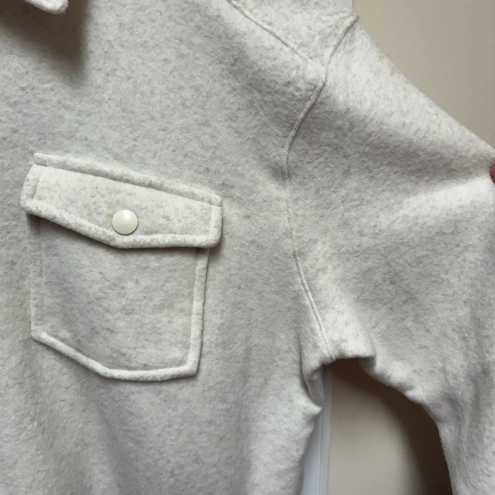 NWT HAVEN Well Within White Wool Fleece Shirt Jacket Cabincore - Picture 4 of 9